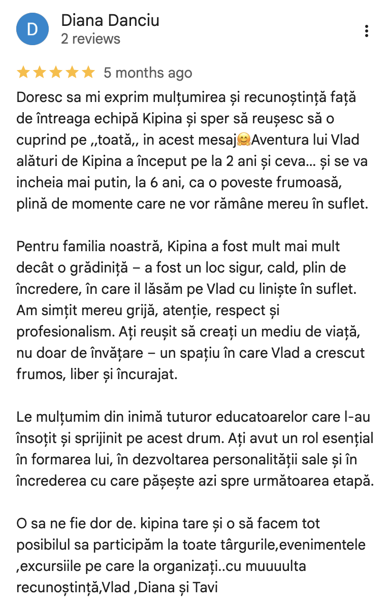review kipina kids timisoara